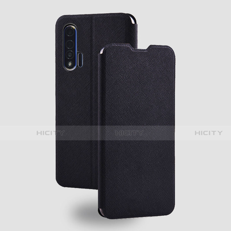 Custodia Portafoglio In Pelle Cover con Supporto T05 per Huawei Nova 6 5G Nero