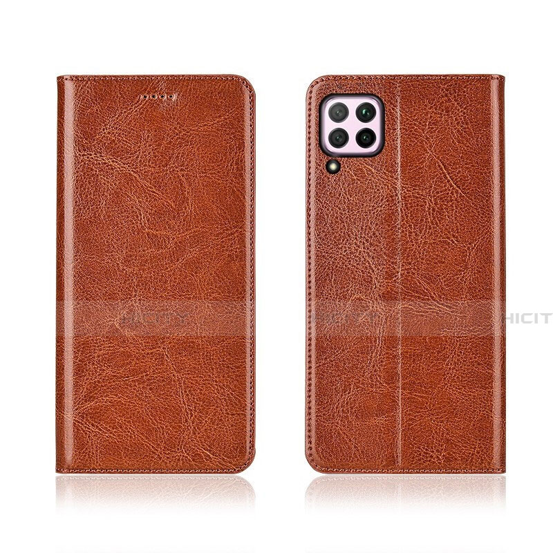 Custodia Portafoglio In Pelle Cover con Supporto T05 per Huawei Nova 6 SE Arancione