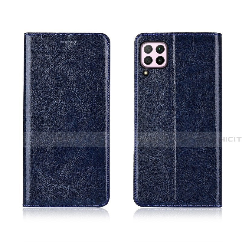 Custodia Portafoglio In Pelle Cover con Supporto T05 per Huawei Nova 6 SE Blu