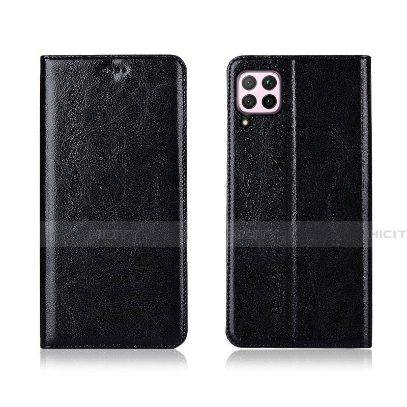 Custodia Portafoglio In Pelle Cover con Supporto T05 per Huawei Nova 7i Nero