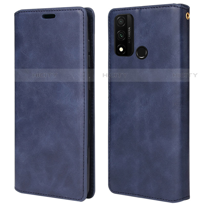 Custodia Portafoglio In Pelle Cover con Supporto T05 per Huawei P Smart (2020) Blu