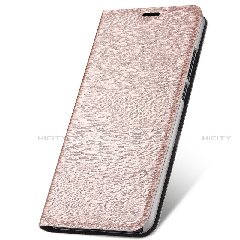 Custodia Portafoglio In Pelle Cover con Supporto T05 per Huawei P30 Lite Oro Rosa