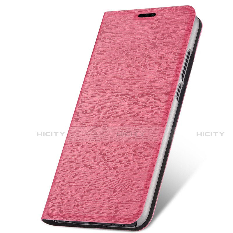 Custodia Portafoglio In Pelle Cover con Supporto T05 per Huawei P30 Lite XL Rosa