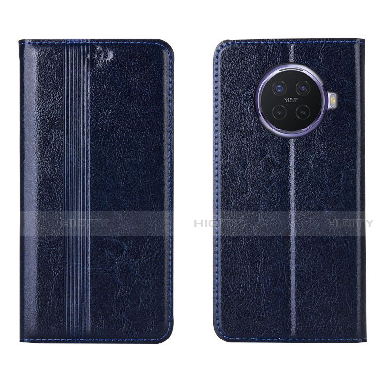 Custodia Portafoglio In Pelle Cover con Supporto T05 per Oppo Ace2 Blu