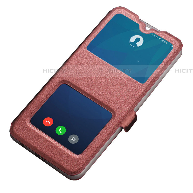 Custodia Portafoglio In Pelle Cover con Supporto T05 per Oppo RX17 Pro Rosso Rosa