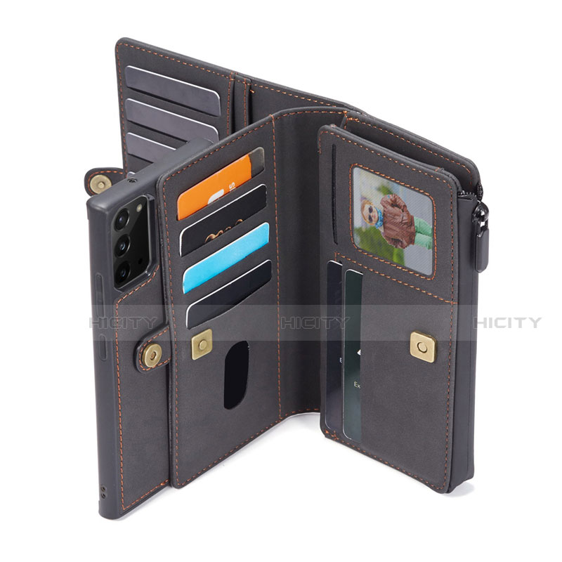 Custodia Portafoglio In Pelle Cover con Supporto T05 per Samsung Galaxy Note 20 5G