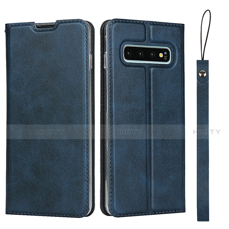 Custodia Portafoglio In Pelle Cover con Supporto T05 per Samsung Galaxy S10 5G Blu