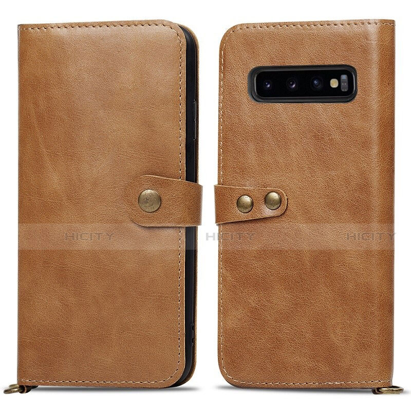 Custodia Portafoglio In Pelle Cover con Supporto T05 per Samsung Galaxy S10 Plus