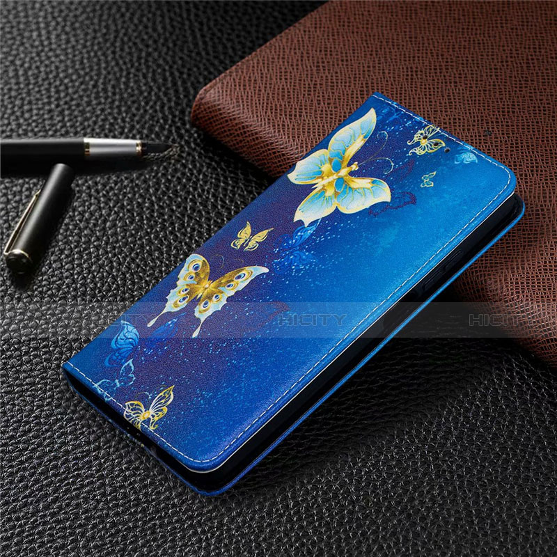 Custodia Portafoglio In Pelle Cover con Supporto T05 per Xiaomi Mi 10i 5G Blu