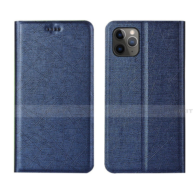 Custodia Portafoglio In Pelle Cover con Supporto T06 per Apple iPhone 11 Pro Blu