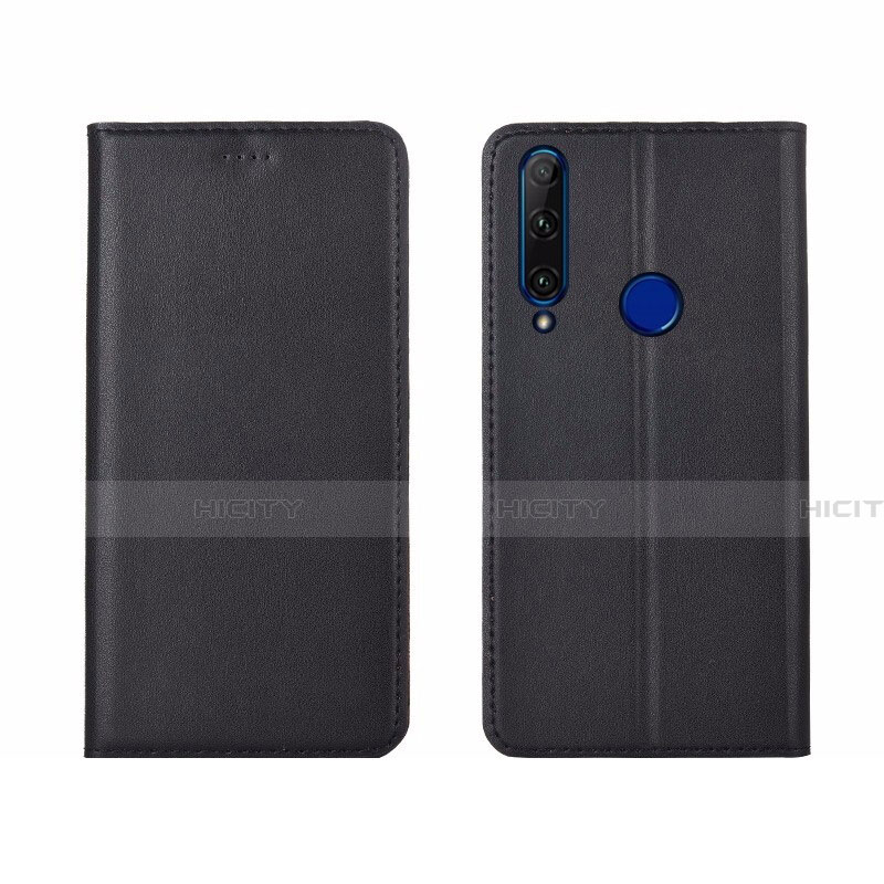 Custodia Portafoglio In Pelle Cover con Supporto T06 per Huawei Honor 20E Nero