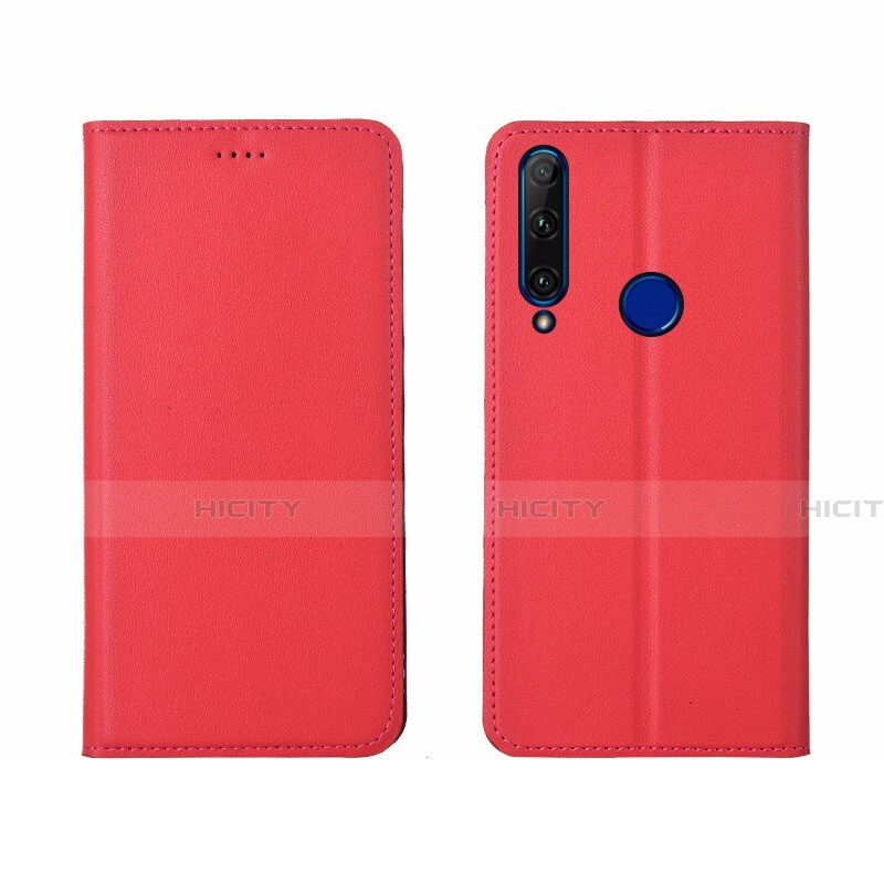 Custodia Portafoglio In Pelle Cover con Supporto T06 per Huawei Honor 20E Rosso