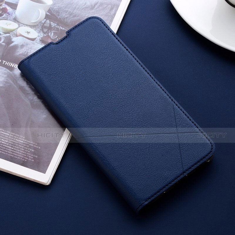 Custodia Portafoglio In Pelle Cover con Supporto T06 per Huawei Honor V20 Blu