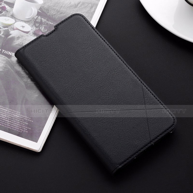 Custodia Portafoglio In Pelle Cover con Supporto T06 per Huawei Honor V20 Nero