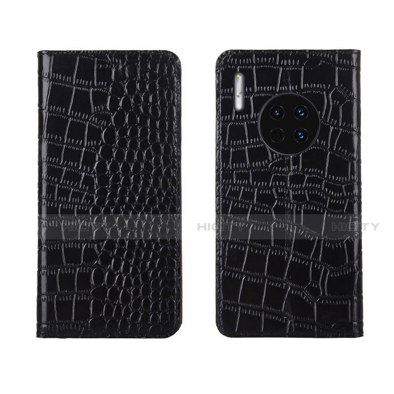 Custodia Portafoglio In Pelle Cover con Supporto T06 per Huawei Mate 30 5G Nero