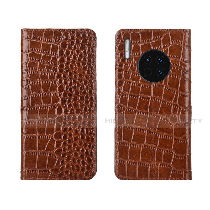 Custodia Portafoglio In Pelle Cover con Supporto T06 per Huawei Mate 30 Pro 5G Arancione