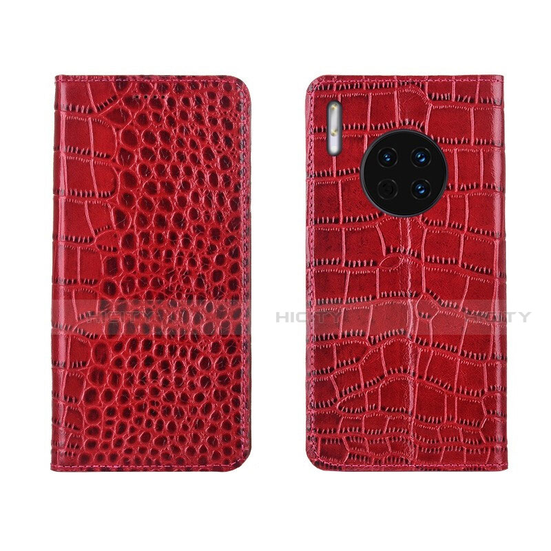 Custodia Portafoglio In Pelle Cover con Supporto T06 per Huawei Mate 30E Pro 5G Rosso