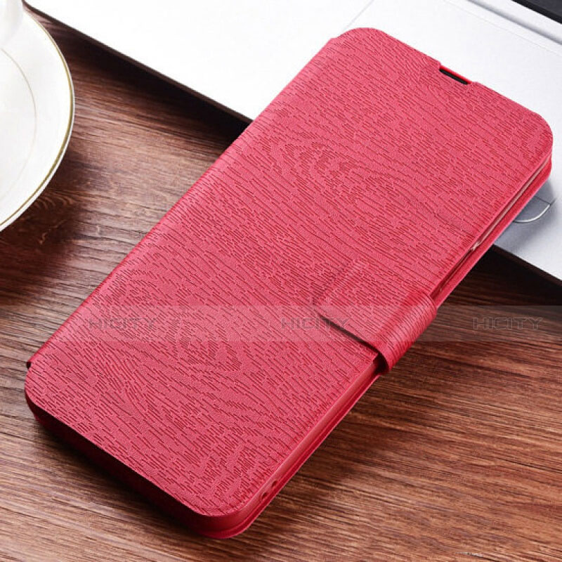 Custodia Portafoglio In Pelle Cover con Supporto T06 per Huawei Nova 4e Rosso