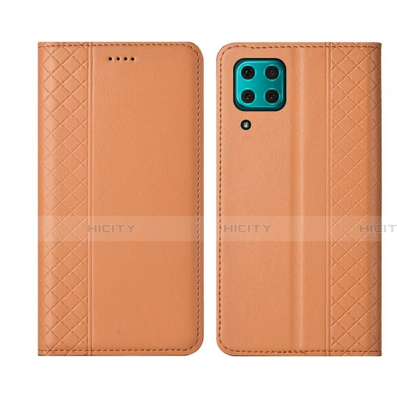 Custodia Portafoglio In Pelle Cover con Supporto T06 per Huawei Nova 6 SE Arancione