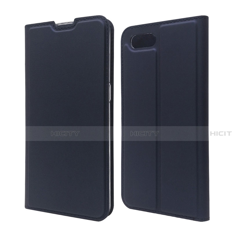 Custodia Portafoglio In Pelle Cover con Supporto T06 per Oppo K1 Blu