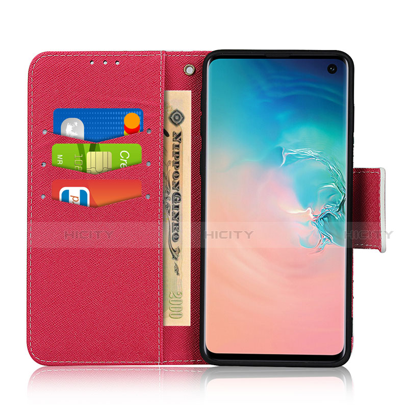 Custodia Portafoglio In Pelle Cover con Supporto T06 per Samsung Galaxy S10