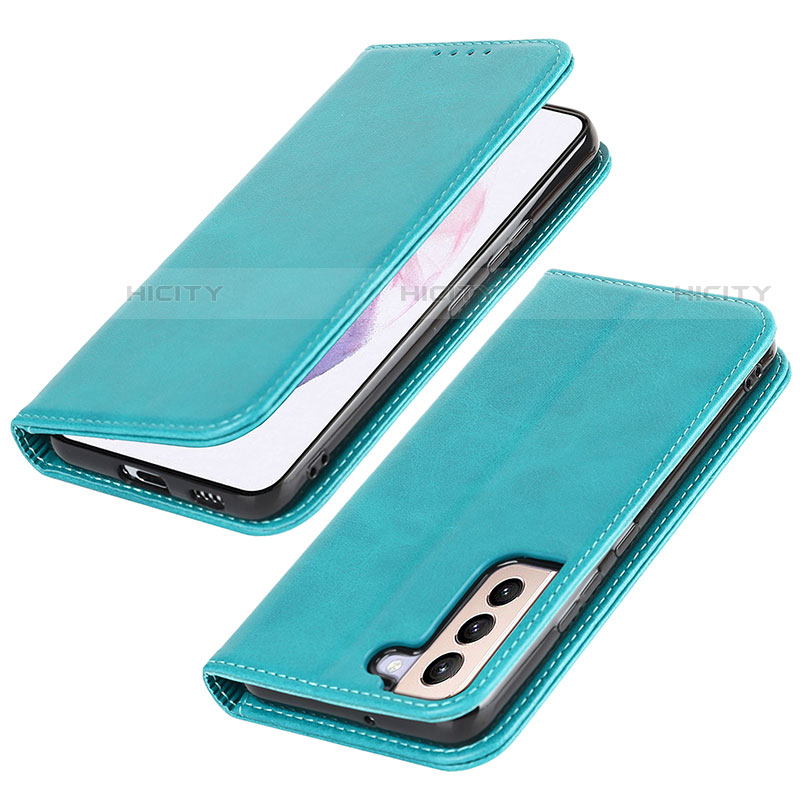 Custodia Portafoglio In Pelle Cover con Supporto T06D per Samsung Galaxy S23 5G Cielo Blu