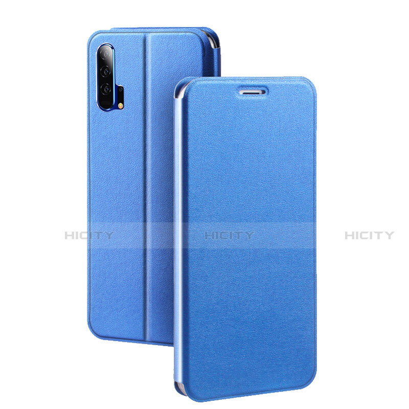 Custodia Portafoglio In Pelle Cover con Supporto T07 per Huawei Honor 20 Pro Blu