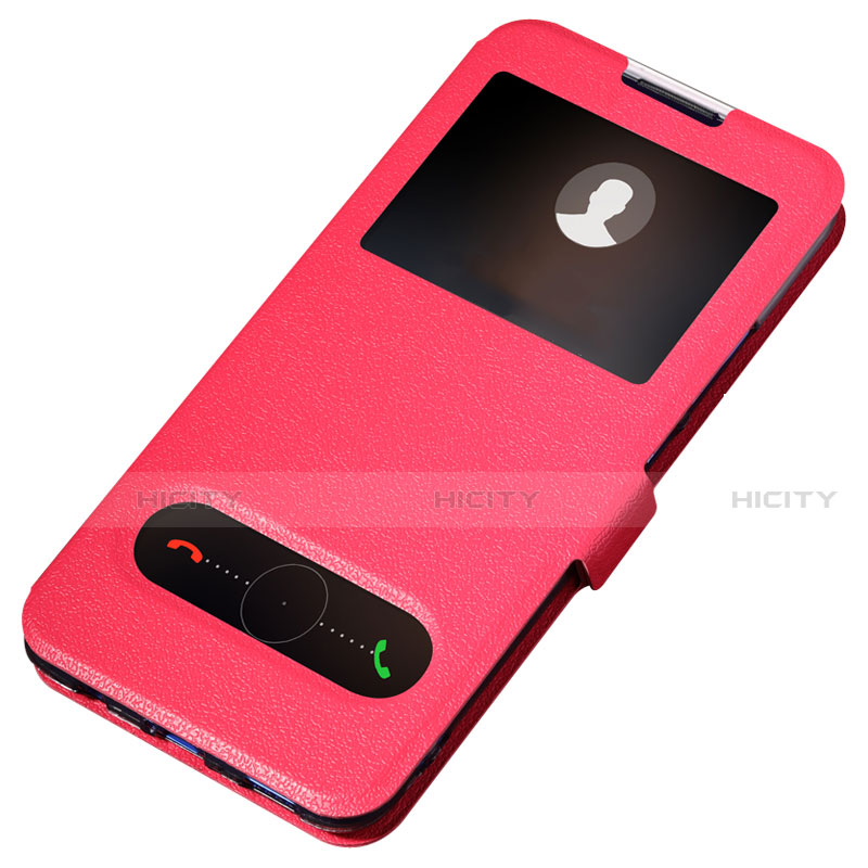 Custodia Portafoglio In Pelle Cover con Supporto T07 per Huawei Honor V20 Rosso