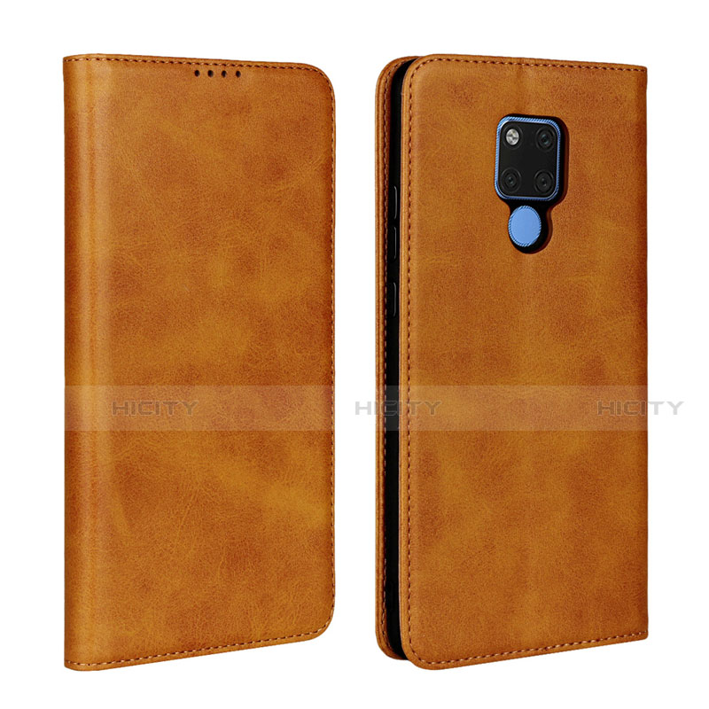 Custodia Portafoglio In Pelle Cover con Supporto T07 per Huawei Mate 20 X 5G Arancione