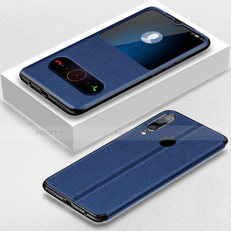 Custodia Portafoglio In Pelle Cover con Supporto T07 per Huawei P Smart+ Plus (2019) Blu