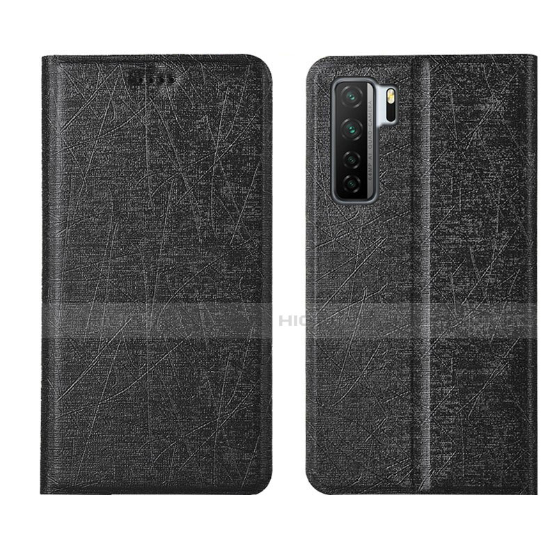 Custodia Portafoglio In Pelle Cover con Supporto T07 per Huawei P40 Lite 5G Nero