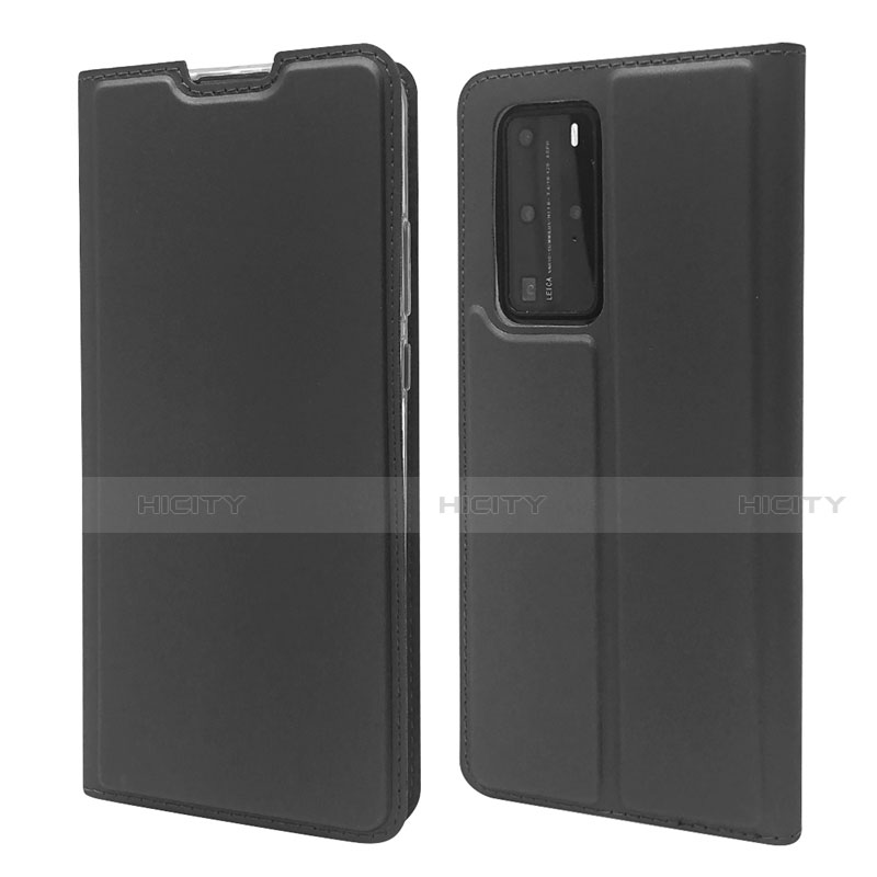 Custodia Portafoglio In Pelle Cover con Supporto T07 per Huawei P40 Pro Nero