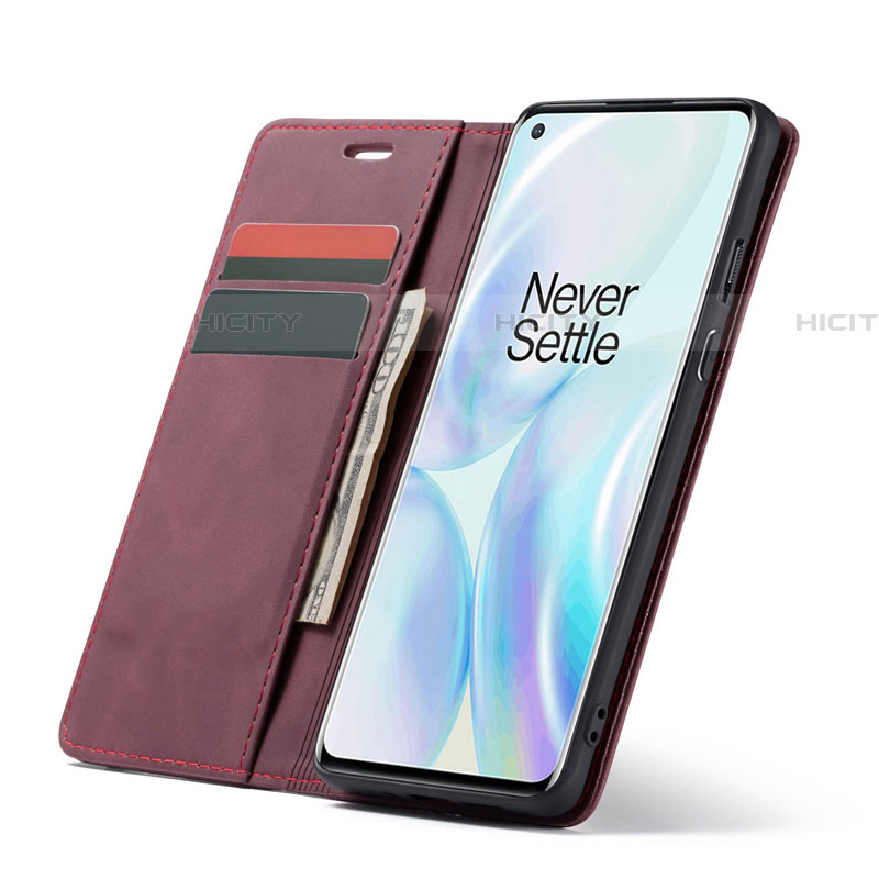 Custodia Portafoglio In Pelle Cover con Supporto T07 per OnePlus 8