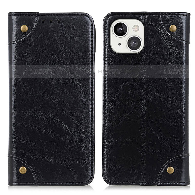 Custodia Portafoglio In Pelle Cover con Supporto T08 per Apple iPhone 13 Nero