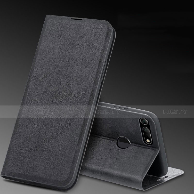 Custodia Portafoglio In Pelle Cover con Supporto T08 per Huawei Honor View 20 Nero