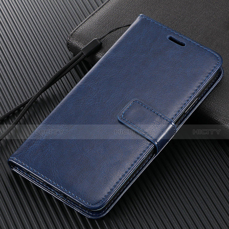 Custodia Portafoglio In Pelle Cover con Supporto T08 per Oppo Find X2 Blu