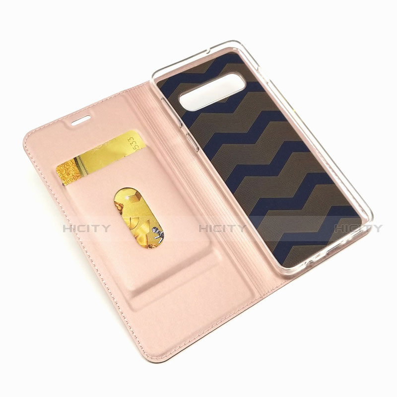 Custodia Portafoglio In Pelle Cover con Supporto T08 per Samsung Galaxy S10