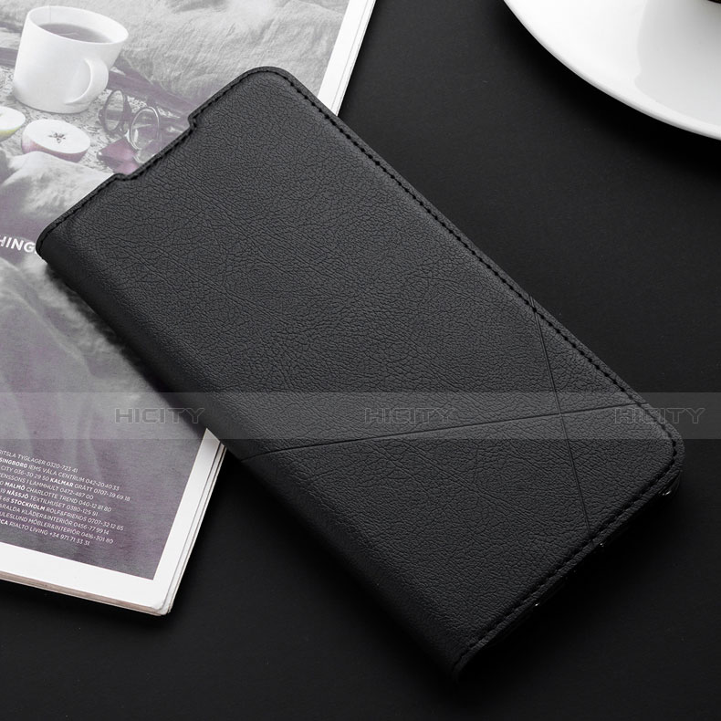 Custodia Portafoglio In Pelle Cover con Supporto T08 per Xiaomi Mi 9T Nero