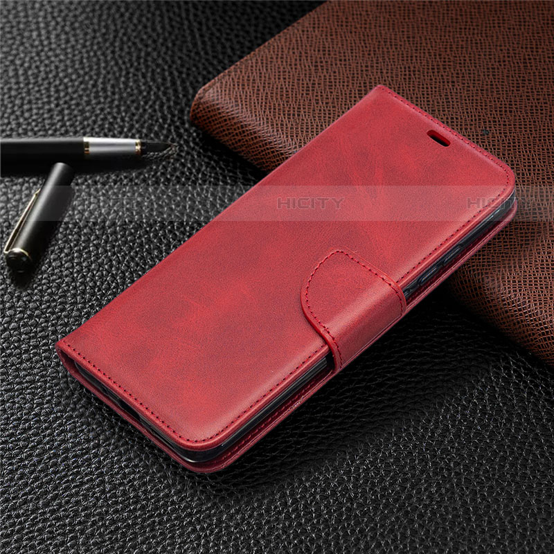 Custodia Portafoglio In Pelle Cover con Supporto T08 per Xiaomi Redmi 9A Rosso