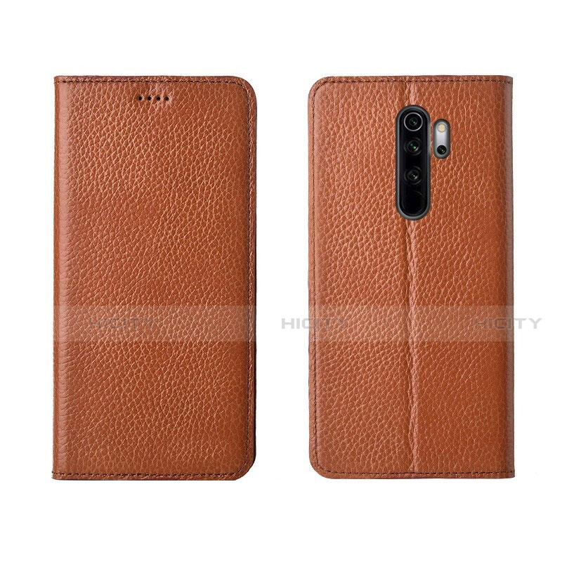 Custodia Portafoglio In Pelle Cover con Supporto T08 per Xiaomi Redmi Note 8 Pro Arancione