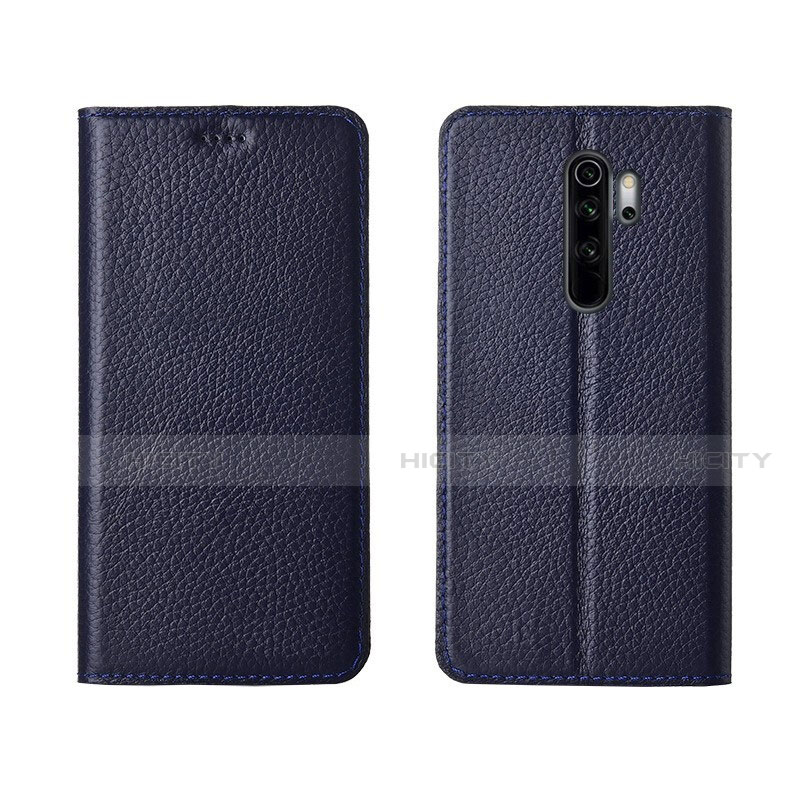 Custodia Portafoglio In Pelle Cover con Supporto T08 per Xiaomi Redmi Note 8 Pro Blu