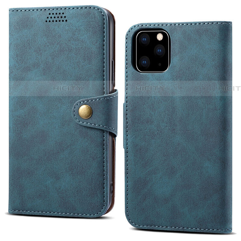 Custodia Portafoglio In Pelle Cover con Supporto T09 per Apple iPhone 11 Pro Max Blu