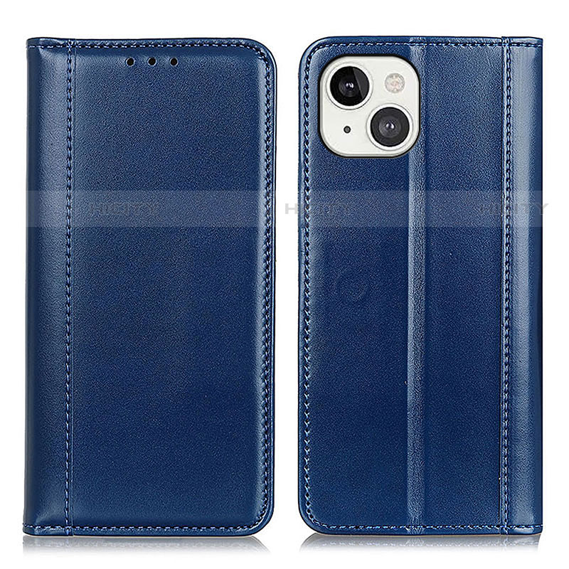 Custodia Portafoglio In Pelle Cover con Supporto T09 per Apple iPhone 14 Blu