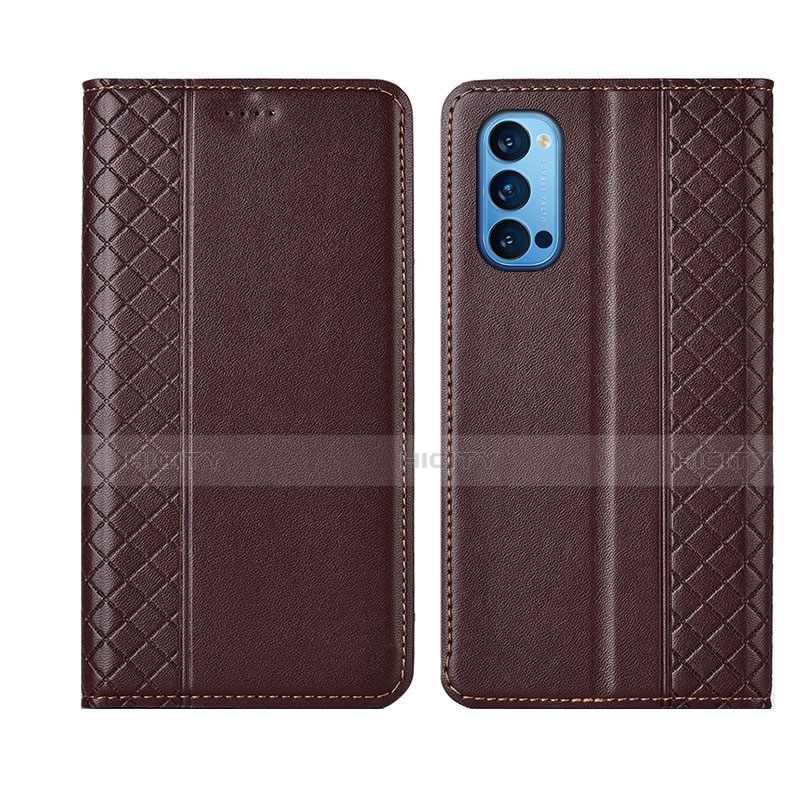 Custodia Portafoglio In Pelle Cover con Supporto T09 per Oppo Reno4 Pro 5G