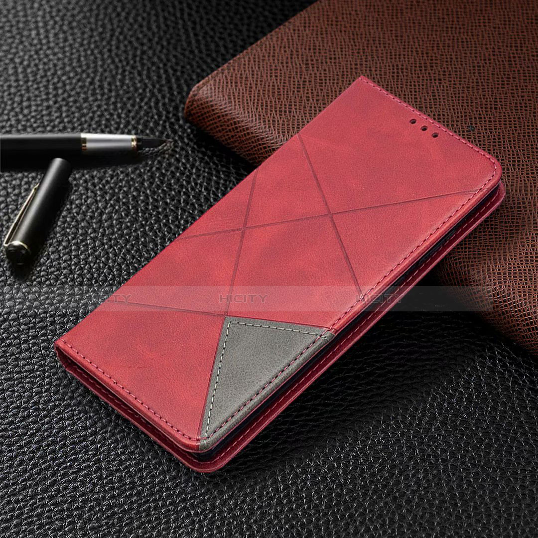 Custodia Portafoglio In Pelle Cover con Supporto T09 per Samsung Galaxy Note 20 5G Rosso