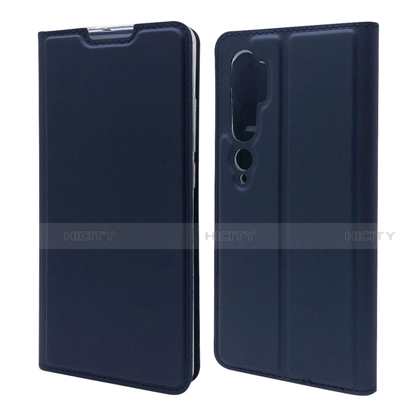 Custodia Portafoglio In Pelle Cover con Supporto T09 per Xiaomi Mi Note 10 Blu