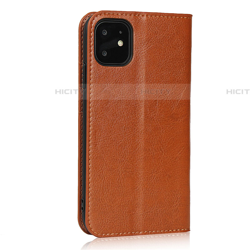 Custodia Portafoglio In Pelle Cover con Supporto T10 per Apple iPhone 11 Arancione