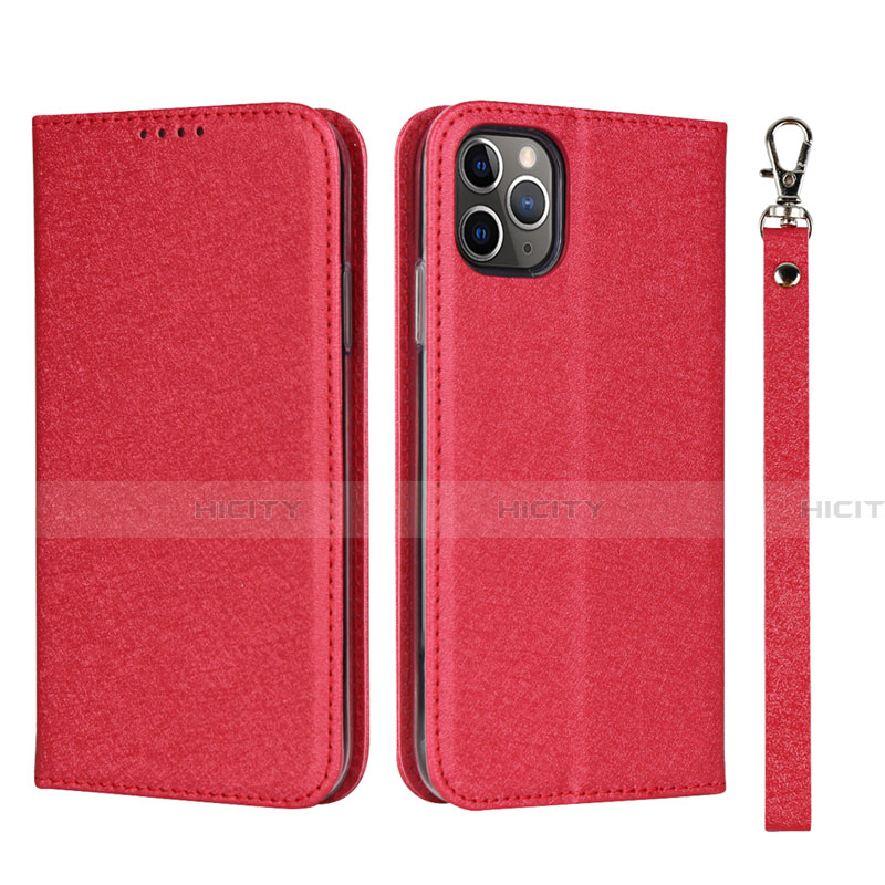 Custodia Portafoglio In Pelle Cover con Supporto T10 per Apple iPhone 11 Pro Rosso