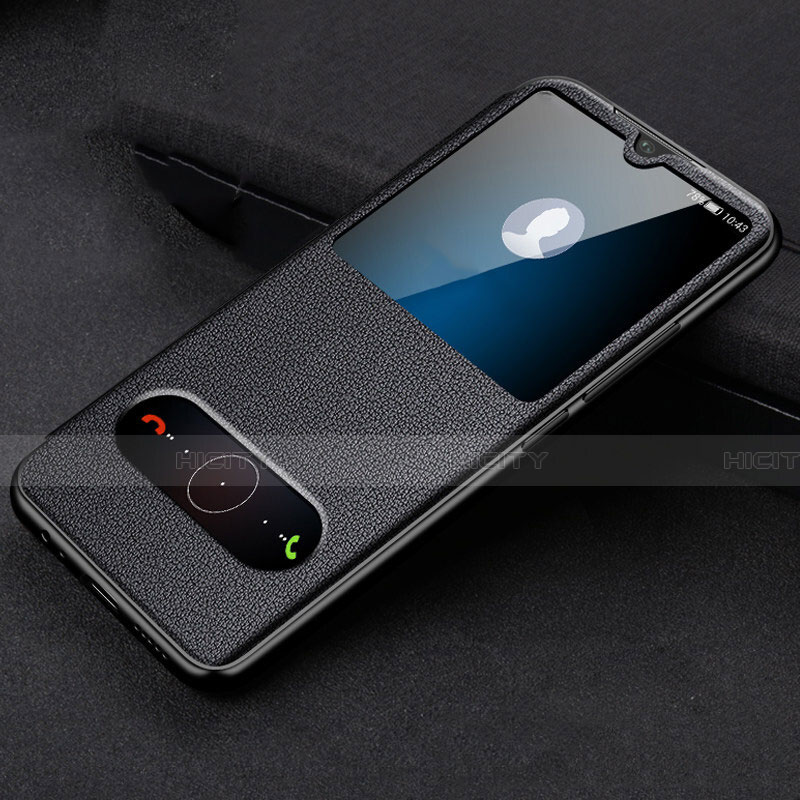 Custodia Portafoglio In Pelle Cover con Supporto T10 per Huawei Honor 20E Nero