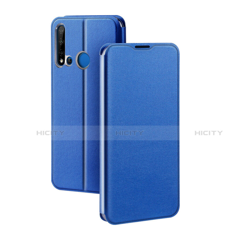 Custodia Portafoglio In Pelle Cover con Supporto T10 per Huawei P20 Lite (2019) Blu